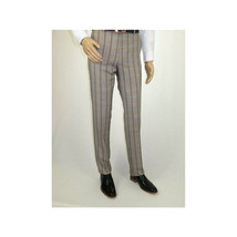 Mens Suit by RENOIR English Plaid Window Pane European Business 291-5 Beige blue image 10