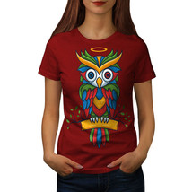 Wellcoda Bright Colorful Owl Womens T-shirt, Nature Casual Design Printed Tee - £15.11 GBP+