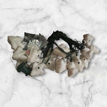 Vintage Skull Halloween 20 String Light Set Working White Ghost Hallowee... - $11.62