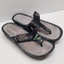 Alegria Carina Chromatic Thong Sandals Size 41/ 10.5-11 Black Multicolor... - $36.69 CAD