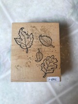 New - Great Impressions Floating Fall Leaves Wood Mounted Rubber Stamp  - G158 - £8.69 GBP