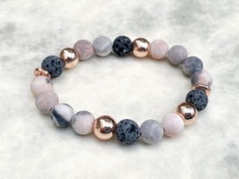 Pink Zebra Stone Bracelet - $11.13