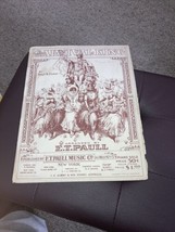 1911 Antique Sheet Music The Carnival King by Elicker E. T. Paull Large Format - £8.86 GBP