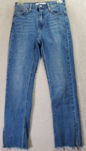 JUST BLACK Jeans Womens Size 24 Blue Denim Cotton Casual Flat Front Straight Leg - £17.63 GBP