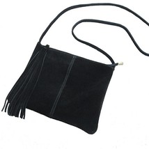 Suede Leather Fringed Shoulder Bag Female Envelope Small Crossbody Bag Women Nub - £54.54 GBP