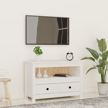 TV Cabinet White 79x35x52 cm Solid Wood Pine - £68.26 GBP