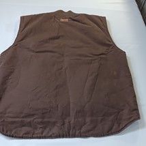 Vintage C.E. Schmidt Workwear TV53BB Men's 2XLR Brown Cotton Blend Full Zip Vest image 15