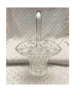 Vintage Diamond Cut Lead Crystal Basket w/Handle (1950s)   - $50.09 CAD