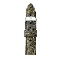 Michele MS16AA430839 Women&#39;s 16mm Metallic Leather Watch Band NEW! $100 - £35.39 GBP