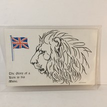 WW1 Patriotic Tribute to Colonies The Glory of a Lion is his Mane Postcard Card - $10.77