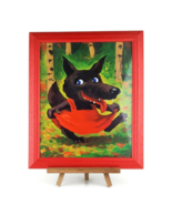 Big bad wolf art print Antoon Krings little red riding hood wall decor - £29.12 GBP
