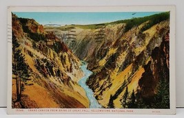 Yellowstone National Park Grand Canyon From Brink Of Great Fall Postcard B1 - £5.50 GBP