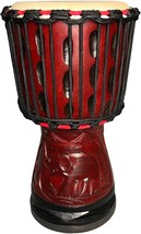 This 8-Inch Djembe Drum Features Deep Carvings Made Entirely Of Solid Wood, - $80.09