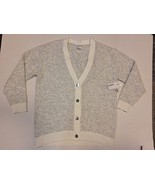 NWT Sonoma White Light Gray Size S Cardigan Sweater Button Up SOFT  - $18.50