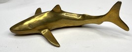 Vintage Solid Brass 6” Shark Figurine - $16.64