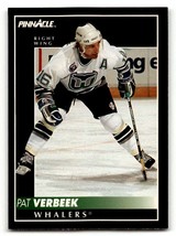 1992 Pinnacle #348 Pat Verbeek    Hartford Whalers Hockey Cards EX/NM ID:55553 - £1.37 GBP