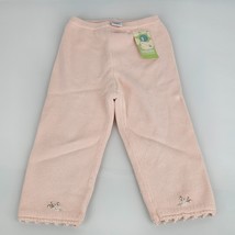 Vintage Gymboree Holiday Magic Pink Knit Cotton Pants Flower Embroidery 12-18 - $29.69