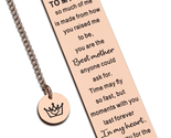 Gift for Mom Rose Gold Bookmark for Women Mothers Day Gift from Son Daug... - $20.88