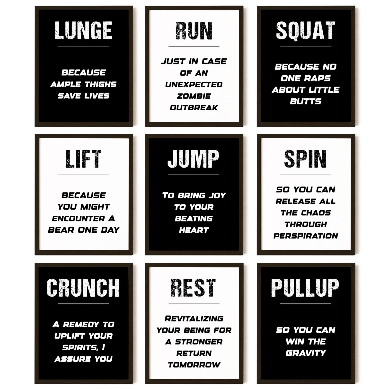 97 Decor Workout Posters for Home Gym Decor - Gym Posters Motivational Quotes Wa