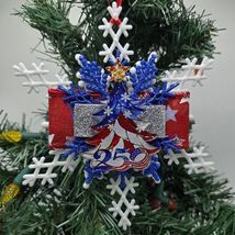 OOAK United States 250th Anniversary Ornament Snowflake USA Patriotic Am... - $15.00