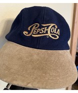Vintage Pepsi Cola Truckers Hat Suede Like Bill Embroidered Logo Leather... - $529.08 MXN