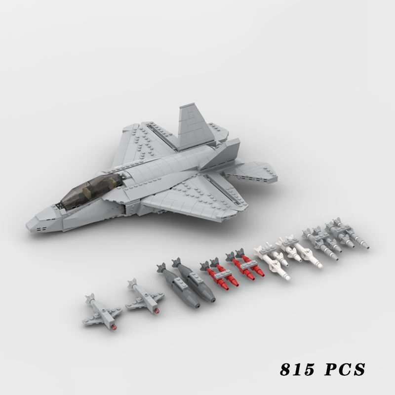 Military Equipment F-35 Lightning II Stealth Fighters MOC Building Blo - £98.83 GBP