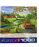 Red Pickup Truck Puzzle 1000 PC Jigsaw Farm Barn Fall Country Drive Scen... - $16.95