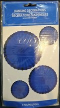 4 Pieces Blue Hanging Decorations One 16 Inch One 12 Inch Two 8 Inch New - €10,48 EUR