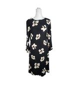 Tommy Hilfiger Women's Floral-Print Bell-Sleeve Mini Dress Black White Size 4 - $626.09 MXN
