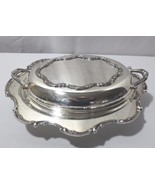 Antique Gorham Newport Silverplate  Covered Vegetable Serving Dish  Scrolls - £78.22 GBP