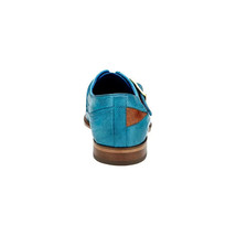 Belvedere Shoes Marte Genuine Ostrich Leg single buckle monk strap Ocean R810 image 5