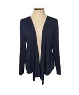 J. Jill Pure Jill Navy Blue Modal Jersey Open Front Cardigan Sweater Size L - £25.11 GBP