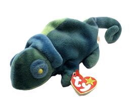 TY Beanie Baby Rainbow Chameleon 10 inches DOB 10/14/1997 With Incorrect... - $8.95