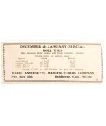 1967 Marie Antoinette Antique Doll Wigs Advertisement Bellfower Californ... - $19.99