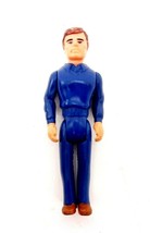 Fisher-Price Adventure People Construx Figure 2.75&quot; Male Blue Suit 1985 Vintage - £5.89 GBP