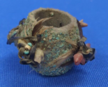 Late 20th Century Zuni Turquoise Encrusted 4 Fetish Carving Seed Pot - £31.06 GBP