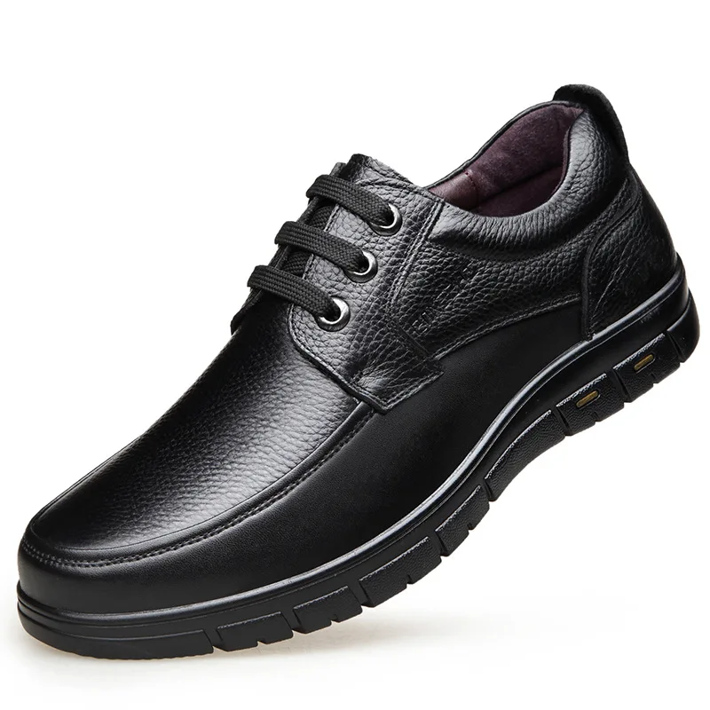 Handmade Shoes Genuine Leather Casual Shoes For Men Flat Platform Walkin... - $52.67