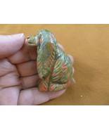 (Y-DOG-CS-710) green COCKER SPANIEL dog gemstone figurine gem stone carv... - £13.96 GBP