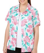 Alfred Dunner Petite Acapulco Layered Look Floral Print Shirt, Multicolo... - £20.99 GBP