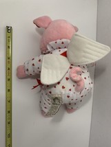 Applause Cupig cupid pig plush Valentine’s heart print  red pink white 52497 - £10.30 GBP