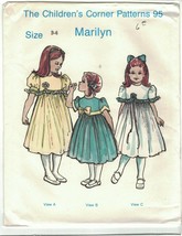 Children&#39;s Corner Pattern 95 Marilyn Girls Yoked Holiday Dress Choose Size Uncut - £12.21 GBP