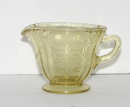 Vintage Footed Madrid Amber Creamer Federal Glass - £7.89 GBP