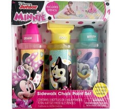 Disney Junior Minnie Sidewalk Chalk Set New Sealed With Stencil Washable... - £6.76 GBP