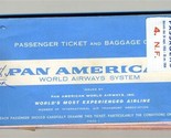 Pan American World Airways 39 Stops in 90 Days 1961 First Class Ticket - $148.35