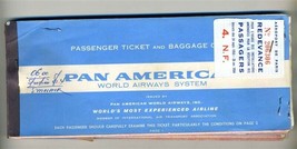 Pan American World Airways 39 Stops in 90 Days 1961 First Class Ticket - $148.35