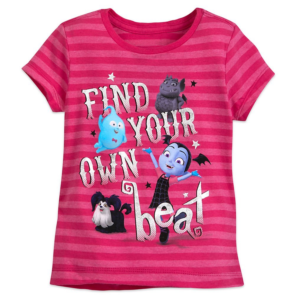 Disney Vampirina Striped T-Shirt for Girls Size XS 456216129507 Pink - $19.75+