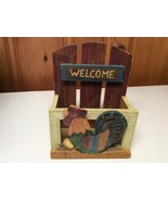 Vtg Letter Mail Bill File Holder Wall Hanging Chicken Rooster Farm Country - $303.93 MXN
