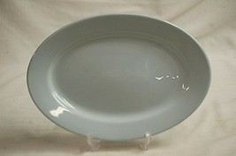Old Vintage Light Blue Gray Oval Serving Platter Restaurant Ware Dinnerware MCM - £15.52 GBP