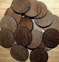 60 KILN DRIED SANDED EXOTIC AFRICAN WENGE EARRING / WOOD / TAG BLANKS 1&quot; - £13.20 GBP