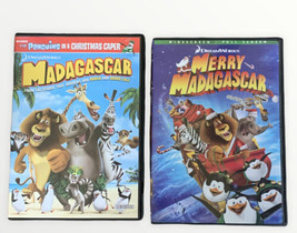 Lot of 2 DVD Movies Madagascar And Merry Madagascar Family Animated Christmas - £6.76 GBP